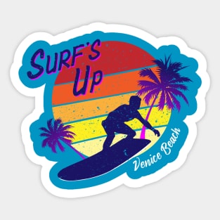 Surfs Up Venice Beach Sticker